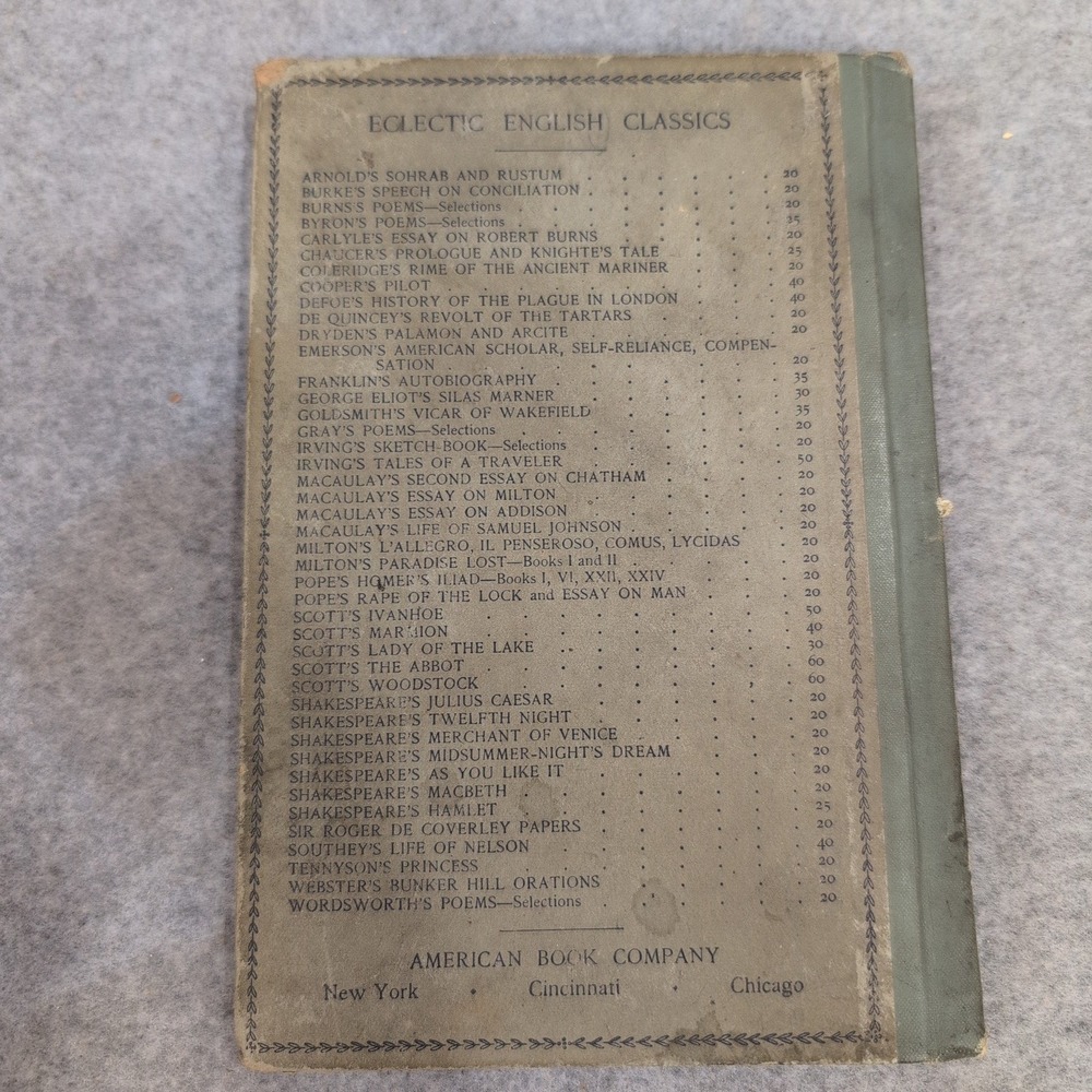 1898 Eclectic English Classics Geoffrey Chaucer‎ The Prologue The Knightes Tale